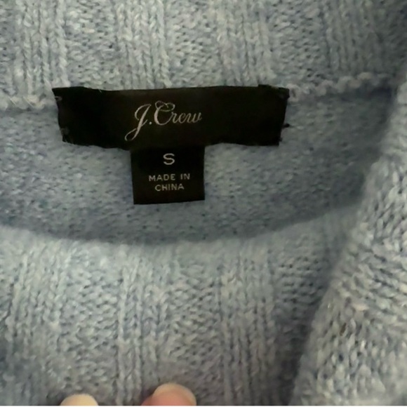 J. Crew Blue Mock Neck Sweater - Picture 3 of 4